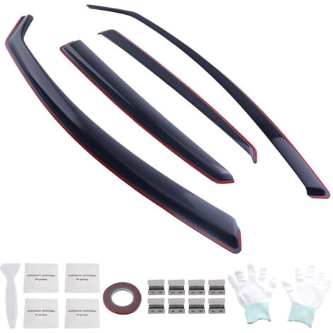 Acrylic Wind Deflectors for Audi A6 C6 5-Door 2004-2011 Window Rain Guards Set