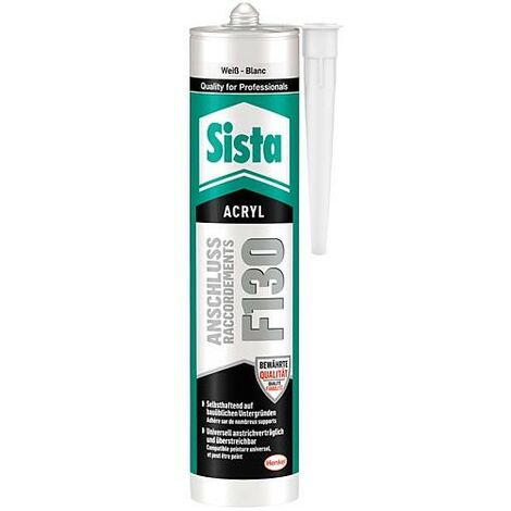 Acrylique SISTA F130 raccord blanc cartouche 300ml