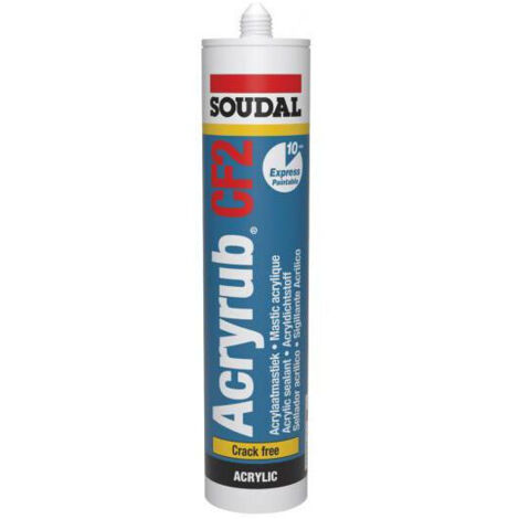 Acryrub CF2 - Mastic acrylique - Soudal - Cartouche de 310 ml Blanc