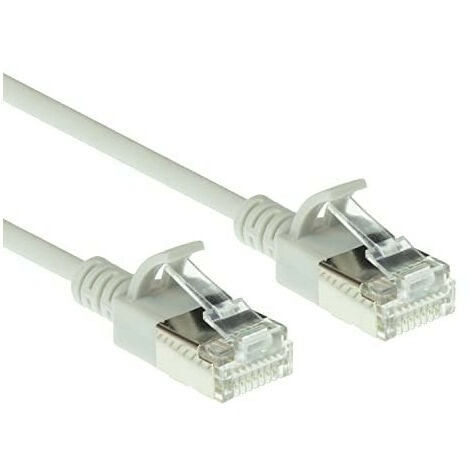 ACT Câble réseau Cat6a U/FTP LSZH LAN fin de 3,8 mm, câble flexible sans tranche CAT 6a avec fiche RJ45, pour une utilisation dans les centres de données, 0,25 m, gris – DC7052 (DC7052)