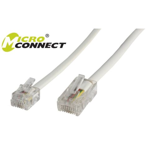ACT RJ11 - RJ45 cavo, bianco 1,0m 1 m White