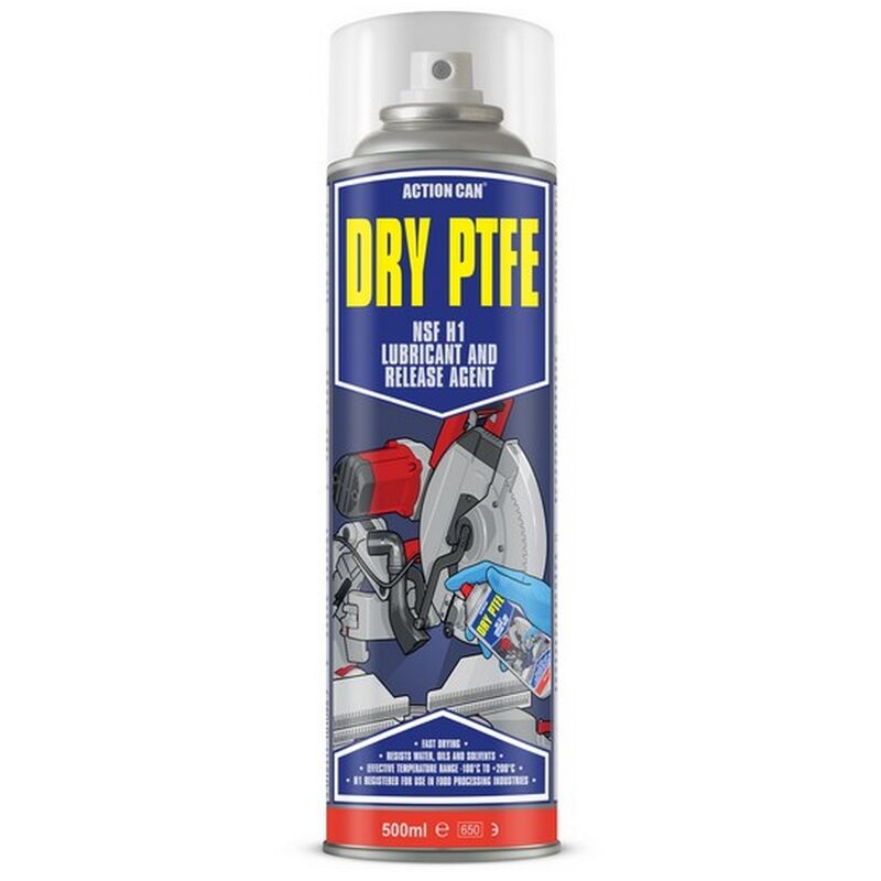 Mm_unverified_brand - Action Can ptfe Dry Film Lubricant (Food Grade H1) Aerosol 500ml