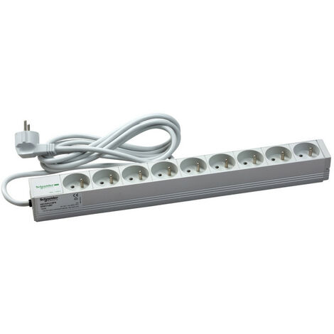 Actassi rail 1U 9 prises 19P NF (NSYAPU19F9)