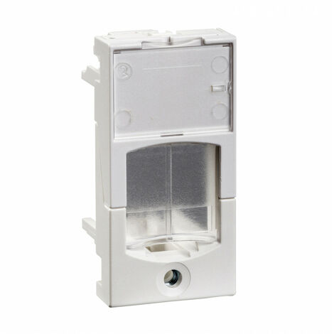 Actassi support adaptable 22,5x45mm blanc polaire volet incolore SCHNEIDER VDI88200P