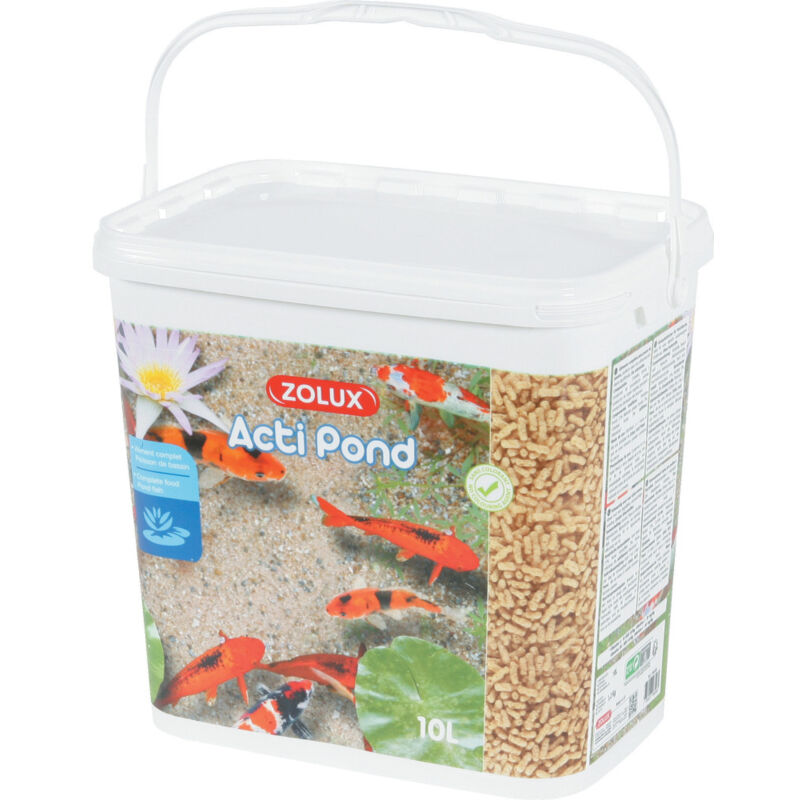 Aliment complet poisson de bassin Acti Pond 10 litres. pour poisson. - zolux