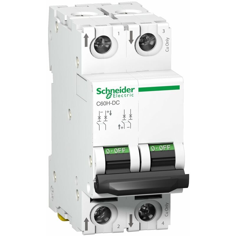 Schneider Electric - C60H-DC disjoncteur 500Vdc 25A 2P c - A9N61533