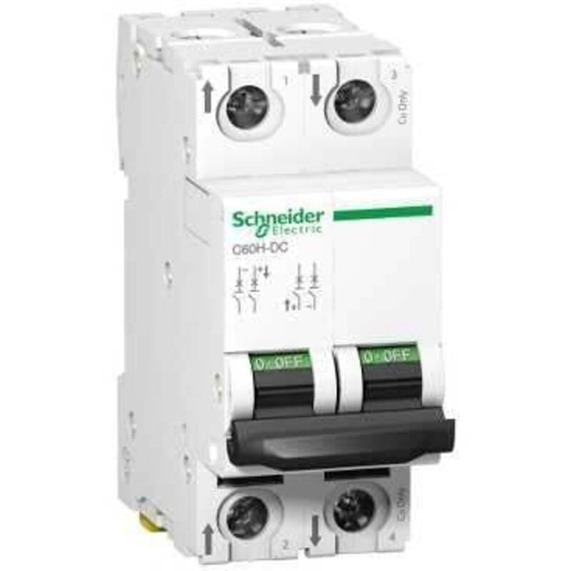 Schneider Electric - Disjoncteur C60H-DC 500Vdc 30A 2P c - A9N61534
