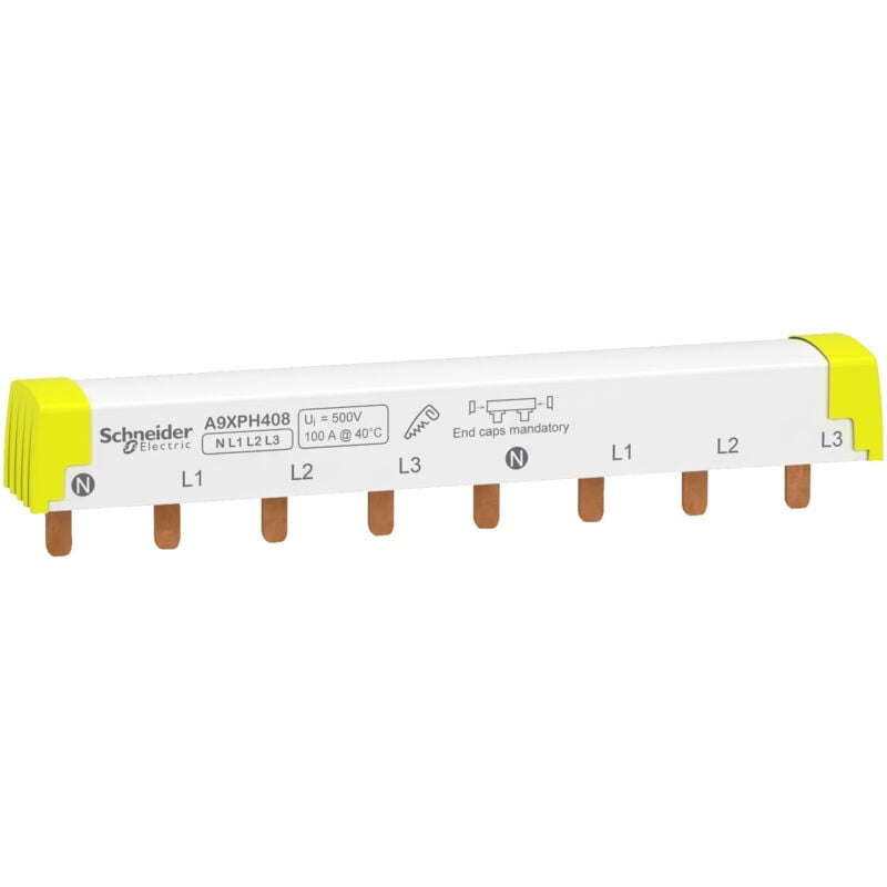 Acti9 iC60 peigne de raccordement à dents 4 Pôles 100A 8 modules de 18mm schneider A9XPH408