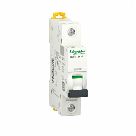 Schneider A9F75103 Disjoncteur 1P 3A Acti9 ic60n courbe d - blanc