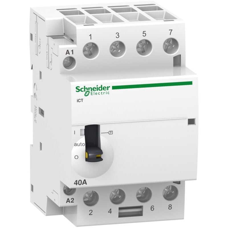 Schneider Electric - Acti9, iCT contacteur à commande manuelle 40A 4NO 230...240VCA 50Hz - A9C21844