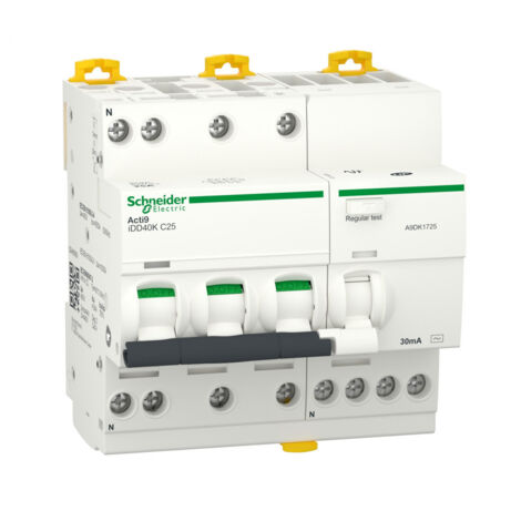 Acti9 iDD40K - disjoncteur différentiel - 3P+N C 25A 4500A/4,5A 30mA type AC