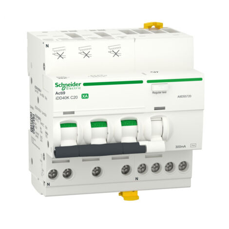 ACTI9 iDD40K XA - disjoncteur différentiel auto - 3P+N C 20A 4,5kA 300mA type AC