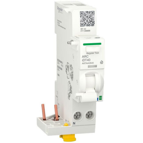 Acti9 iDT40 AFD - détecteur arc connecté pour disjoncteur idt40 1P+N 40A (A9TAA2640)