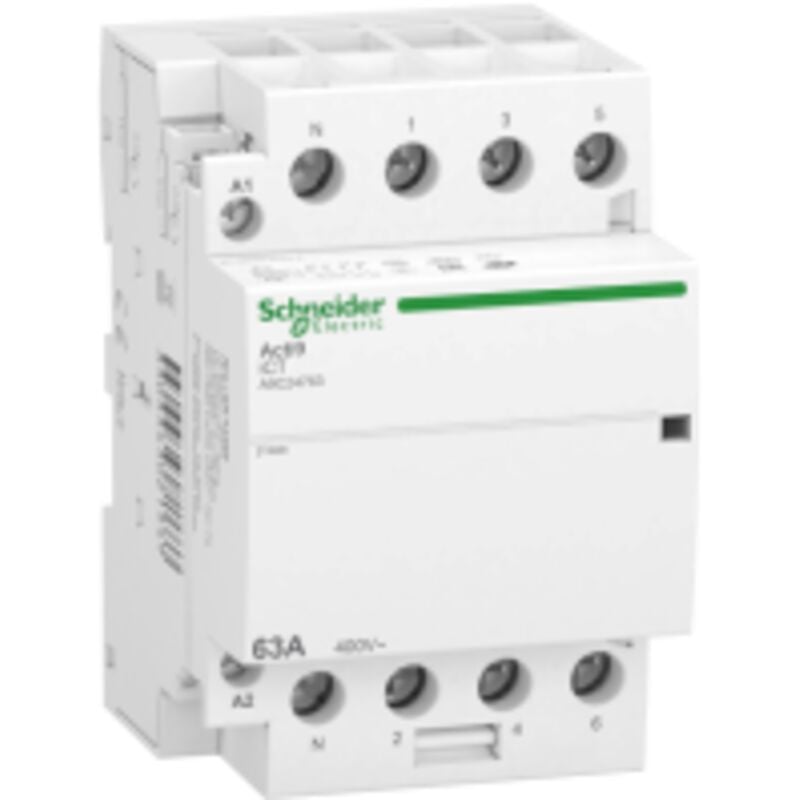 Schneider Electric - Acti9 iDT40 ct - contacteur tête de groupe - 63A 3P+N 4NO 230/240VAC 50HZ - A9C24763