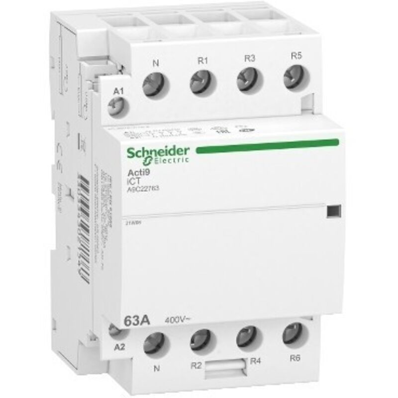 Schneider Electric - Schneider A9C22763 Acti9 iDT40 ct Contacteur tête de groupe - 63A 3P+N 4NF 230/240VAC 50HZ