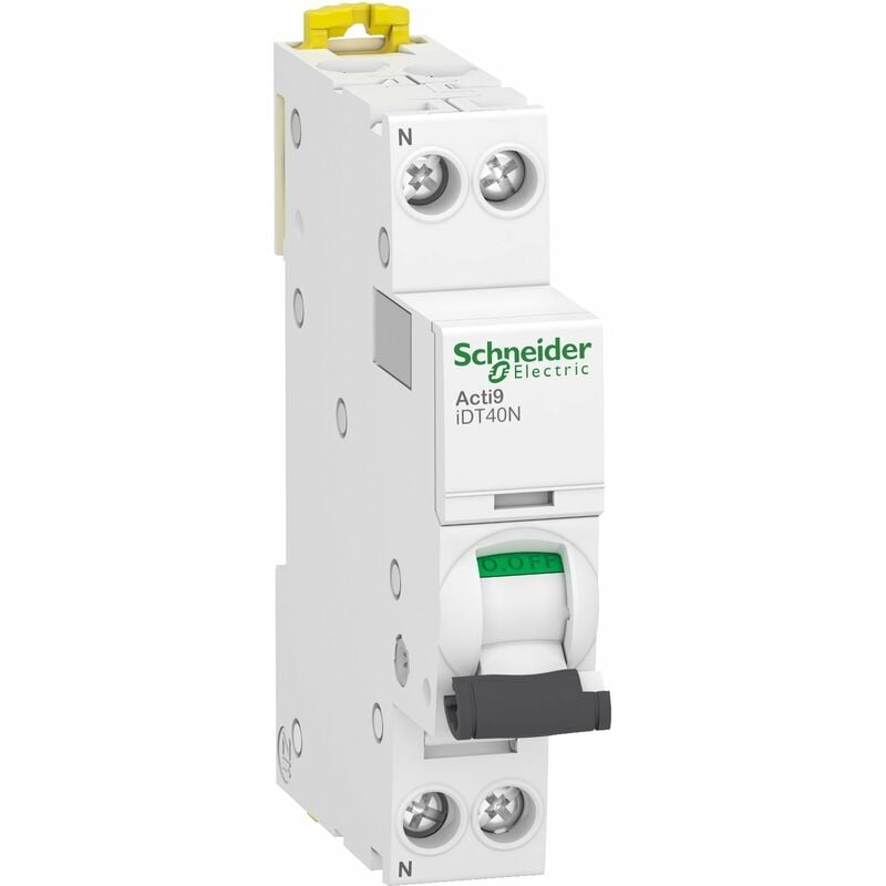 Schneider Electric - Acti9 iDT40N - disjoncteur modulaire - 1P+N c 40A 6000A/10kA