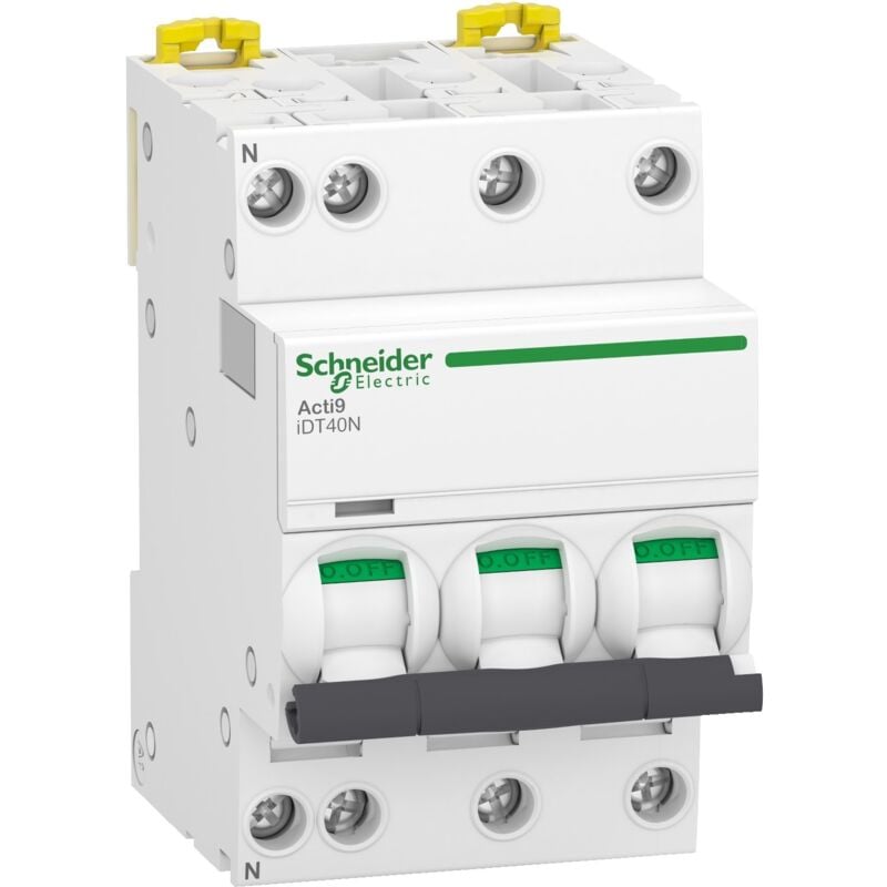 Schneider Electric - Acti9 iDT40N - disjoncteur modulaire - 3P+N c 20A 6000A/10kA