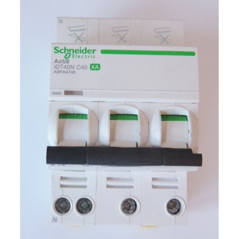 Acti9 iDT40N xa - disjoncteur modulaire - auto/vis 3P+N c 40A 6000A/10kA