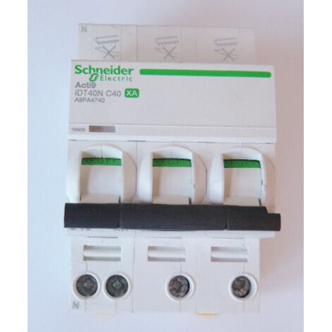 Acti9 iDT40N XA - disjoncteur modulaire - auto/vis 3P+N C 40A 6000A/10kA