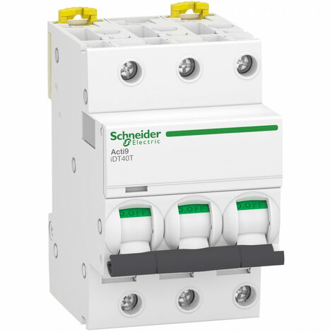 Schneider A9P32310 Disjoncteur modulaire 3P 10A Acti9 idt40t courde d - blanc