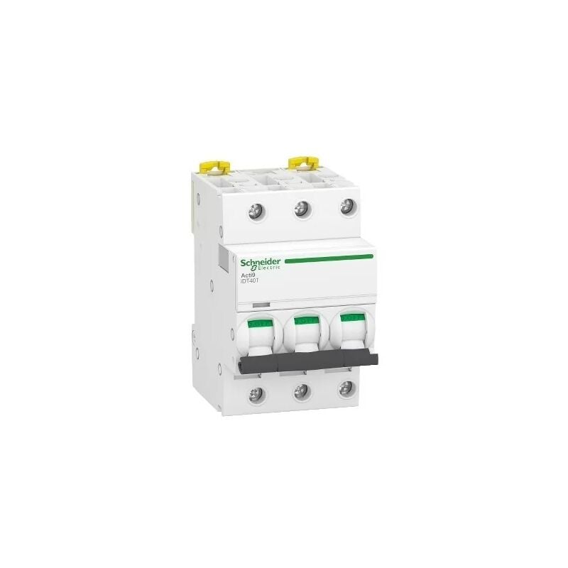 Schneider Electric - Schneider A9P32320 Disjoncteur 20A - iDT40T Acti9 - 6kA - courbe d - 3P