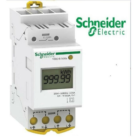 Acti9 iEM - compteur d'energie modulaire monophasé - 230V - 63A , Schneider Réf A9MEM2100