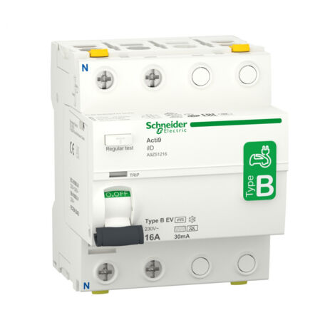 Acti9 iID - interrupteur différentiel - 2P - 16A - 30mA - type B - EV - 230V (A9Z51216)