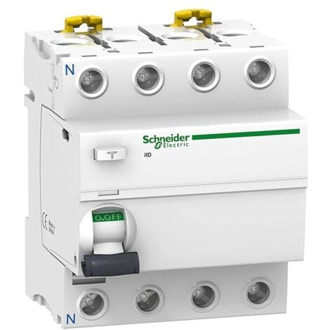 SCHNEIDER ELECTRIC Interruptor diferencial superinmunizado 4P 63A 300mA AC TERCIARIO Schneider A9R34463