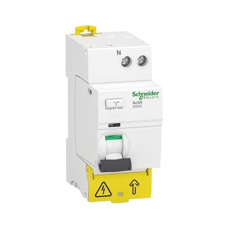 Acti9 iIG40 interrupteur différentiel tête de groupe 1P+N 40A 300mA type AC SCHNEIDER A9R77640