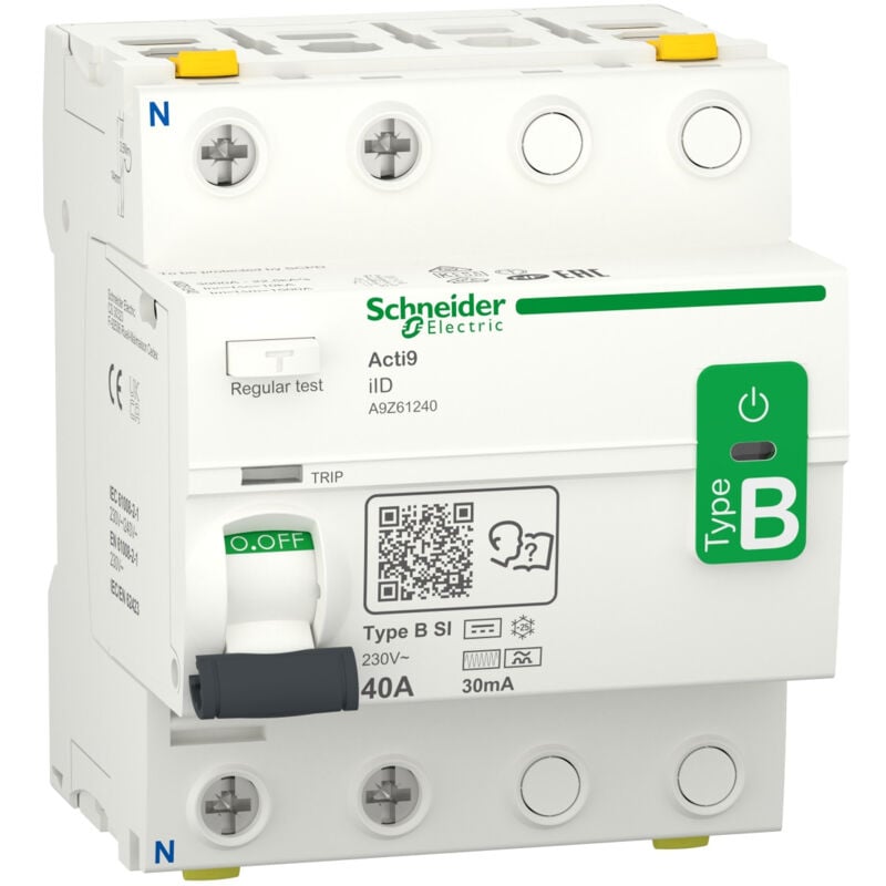 Schneider Electric - Acti9 iID interrupteur différentiel 2P 40A 30mA type b si 230V schneider A9Z61240