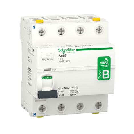 Acti9 - interrupteur différentiel - 4P - 63A - 30mA - type B - SI - EV - 400V - A9Z51463