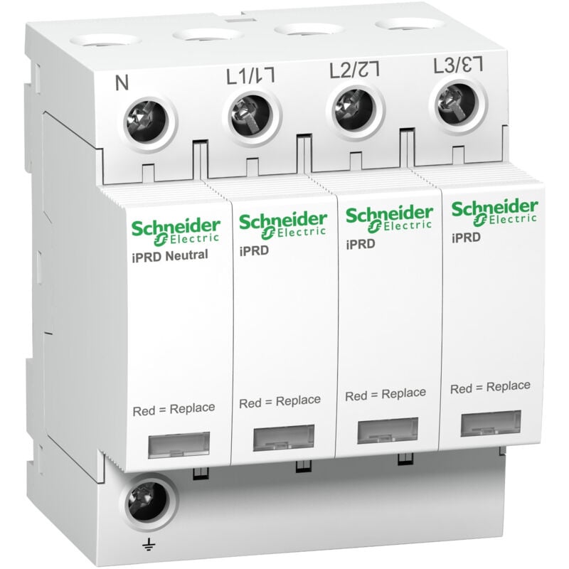 Schneider Electric - A9l65601 Schneider - Parafoudre Triphasé + Neutre De Type 2 Iprd65r - 65ka - Report De Signalisation