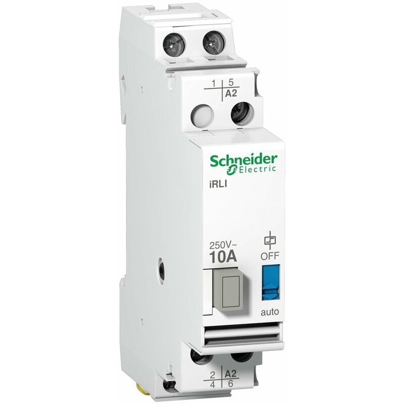 Schneider Electric - Acti9, iRLI relais inverseur 10A 2P tension de commande 230-240VCA, 1F + 1O/F - A9E15535