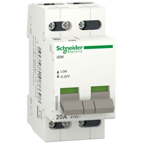 Acti9, iSW interrupteur de commande 3P 20A 415VCA - A9S60320