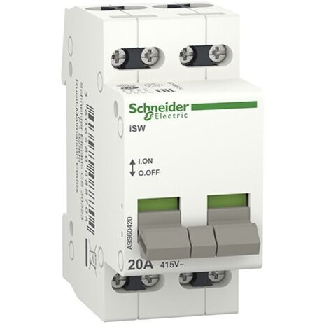 Acti9, iSW interrupteur de commande 4P 20A 415VCA - A9S60420