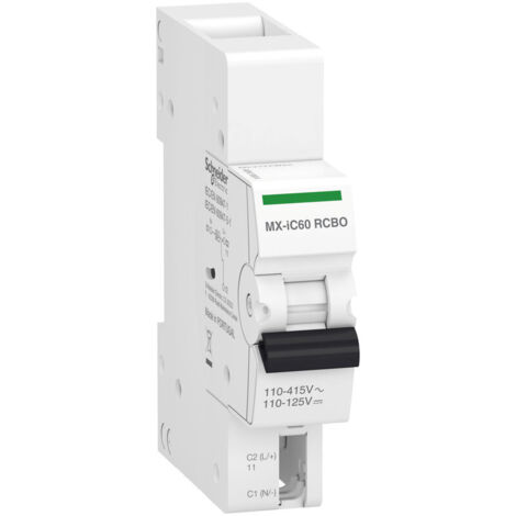 Acti9 - MX-iC60 RCBO - Bobine emission tension - avec auxiliaire OF - 110-415VAC (A9A19805)