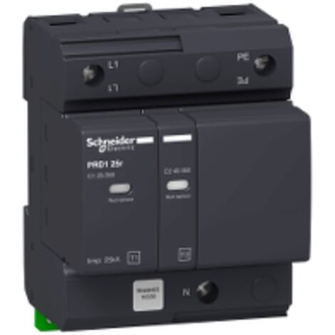 Acti9 - parafoudre PRD1 25r débrochable - 1P+N - 350V - report signalisation - 16330