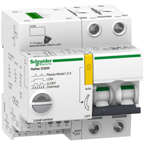 Acti9, Reflex iC60N disjonct. à commande intégrée interface Ti24 25A 2P courbe B (A9C61225)