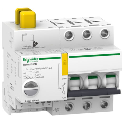 Acti9, Reflex iC60N disjonct. à commande intégrée interface Ti24 25A 3P courbe D (A9C63325)