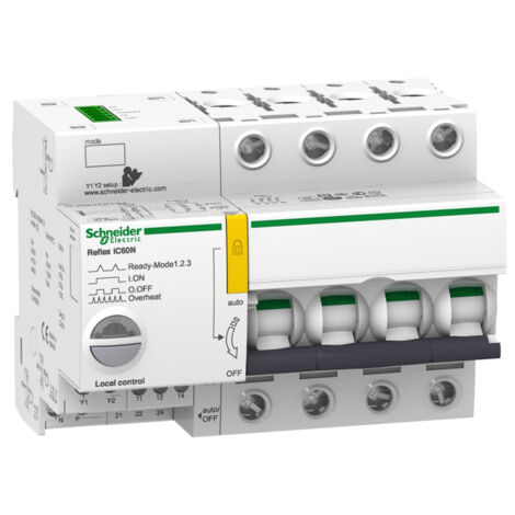 Acti9, Reflex iC60N disjonct. à commande intégrée interface Ti24 25A 4P courbe C (A9C62425)