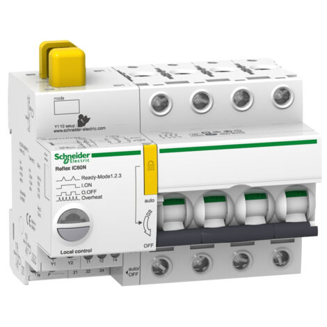 Acti9, Reflex iC60N disjonct. à commande intégrée interface Ti24 40A 4P courbe C (A9C62440)