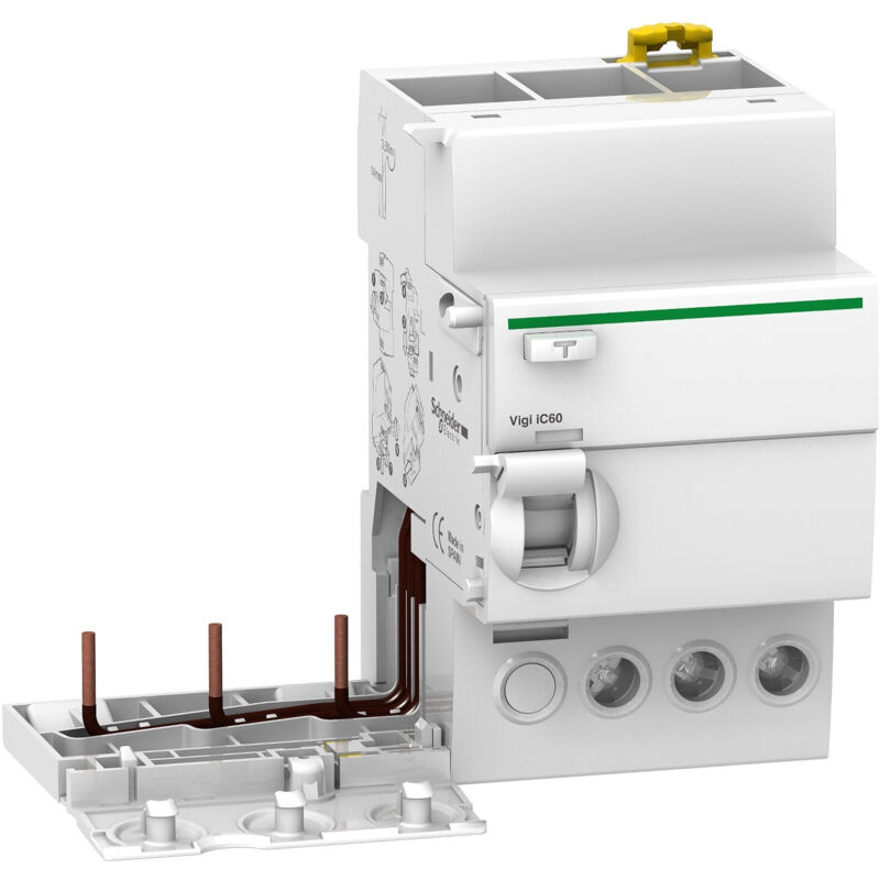 Schneider - Acti9, Vigi iC60, bloc différentiel 3P 25A 30mA type ac 230-240V 400-415V - A9V41325