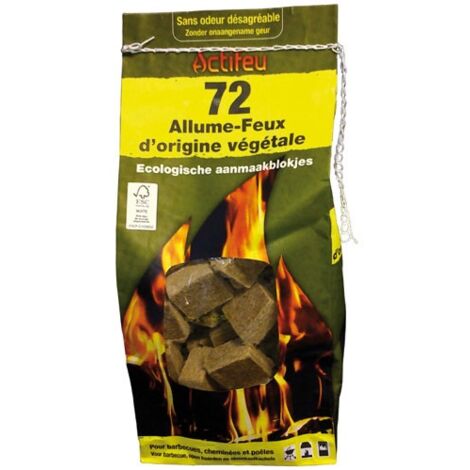 ACTIFEU - Allume feux ecologiques individuels bois compresse 72