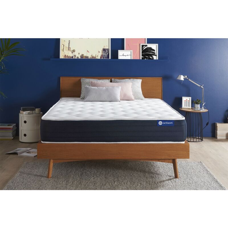 Actiflex sleep matratze 130x190cm, Taschenfederkern und Memory-Schaum, Härtegrad 2, Höhe :22 cm, 5 Komfortzonen