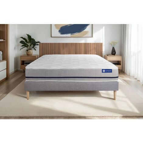 Actiflex soft matratze 160x200cm + Bettgestell mit lattenrost - Dicke : 20cm - Taschenfederkern- H3