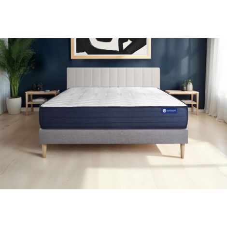 Actilatex life matratze 160x200cm + Bettgestell mit lattenrost - Dicke : 22cm - Latex und Memory-schaum - H5