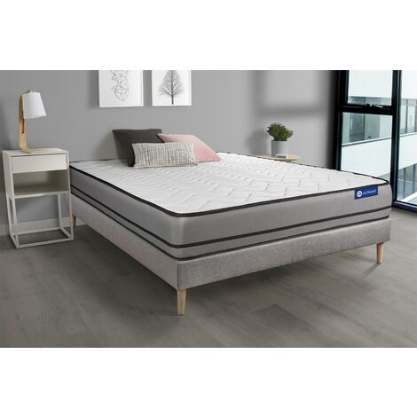 ACTISOM Actimemo night matratze 120x200cm + Bettgestell mit lattenrost - Dicke : 20cm - Memory-schaum - H5