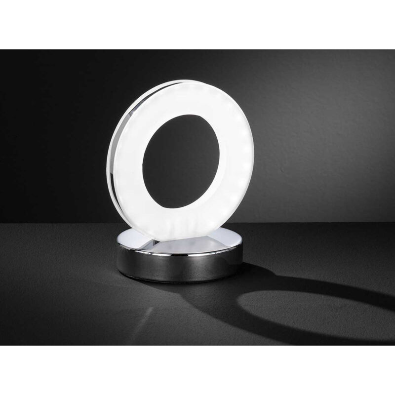 Action Kleine Led Tischleuchte Ole Silber Chrom, Höhe 17cm