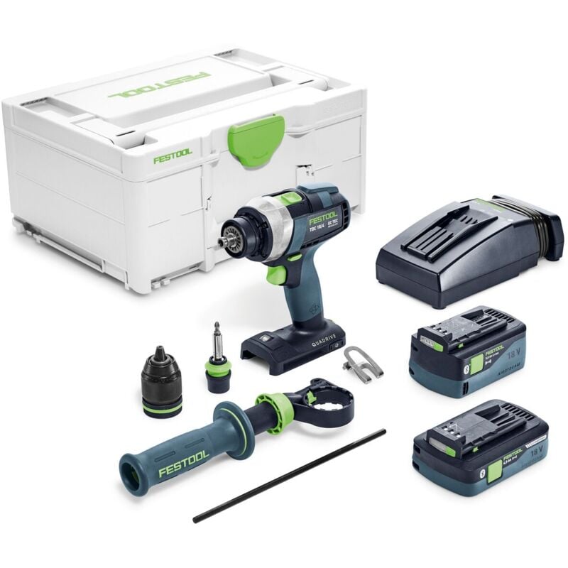 Perceuse-visseuse sans fil tdc 18/4 5,0/4,0 I-Plus Quadrive Festool 575602