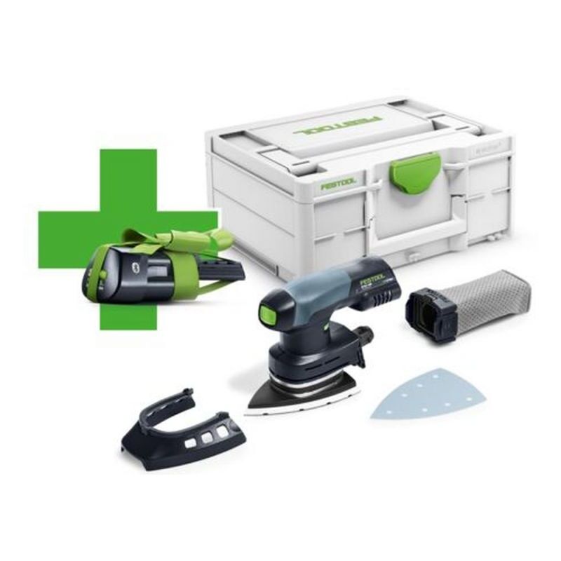 Action : Festool Ponceuse Delta hybride dtsc 400-Basic - 577029 - y compris 1 batterie gratuite incluse dans la livraison